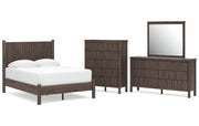 Pamytta Full Panel Platform Bed, Dresser, Mirror and Chest