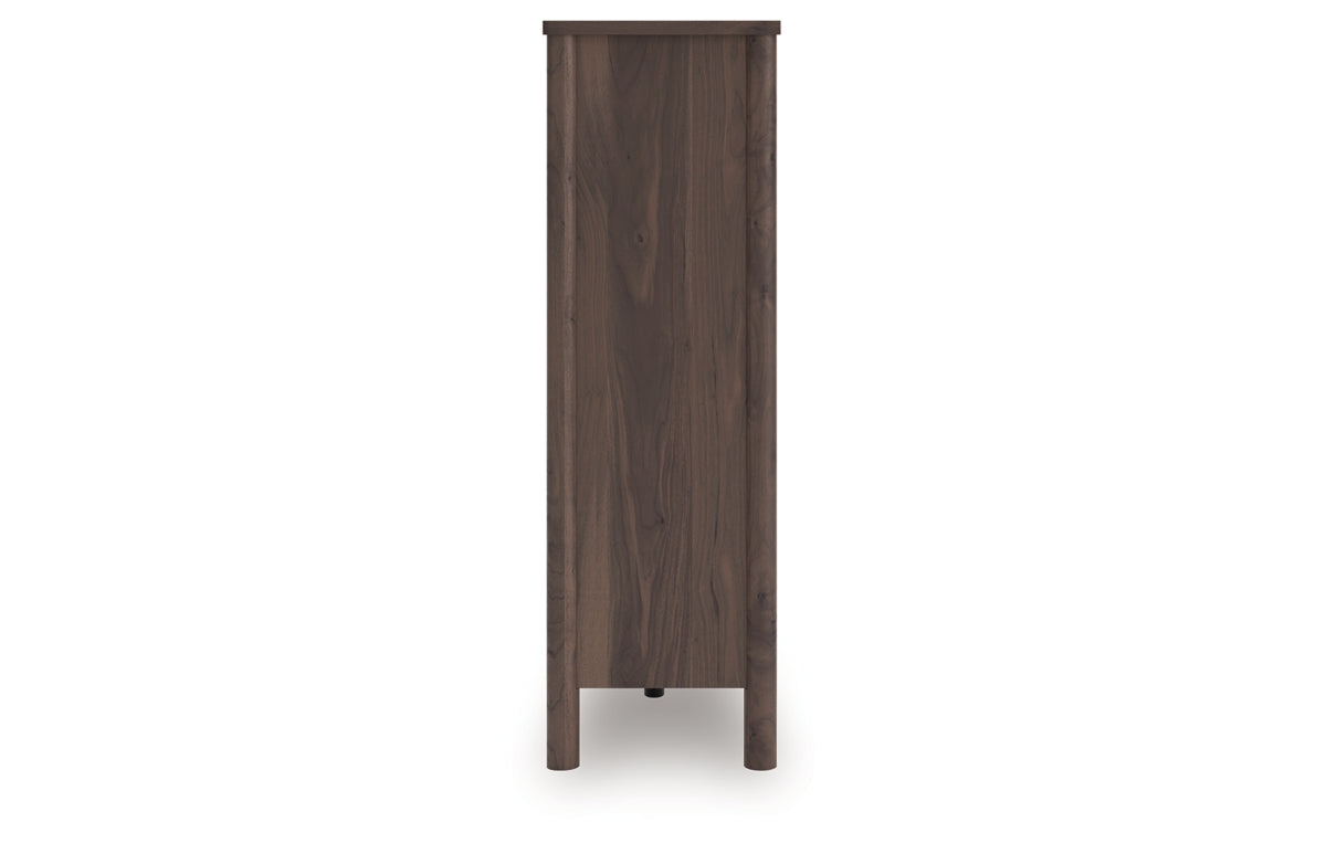 Pamytta Queen Upholstered Panel Bed, Dresser, Mirror, Chest and Nightstand