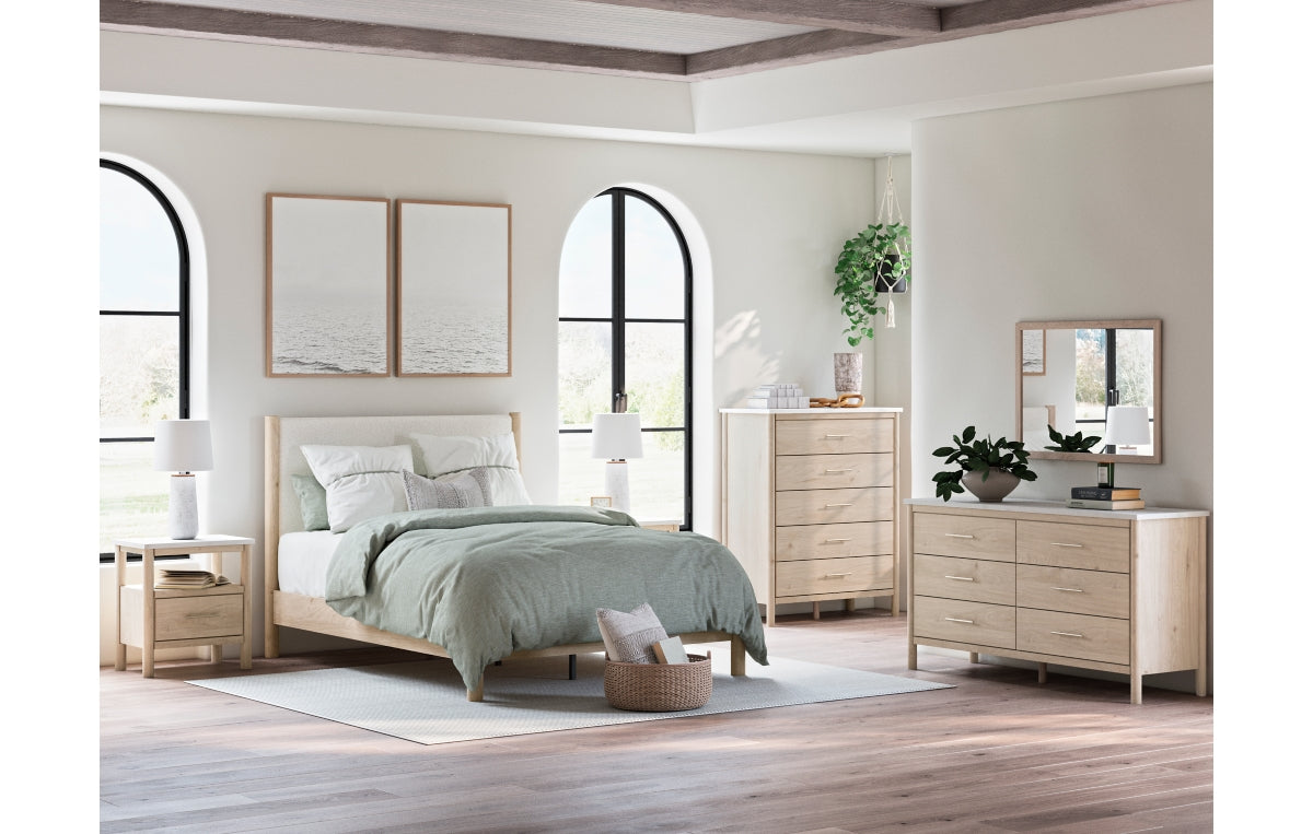 Cadmori Queen Upholstered Panel Bed