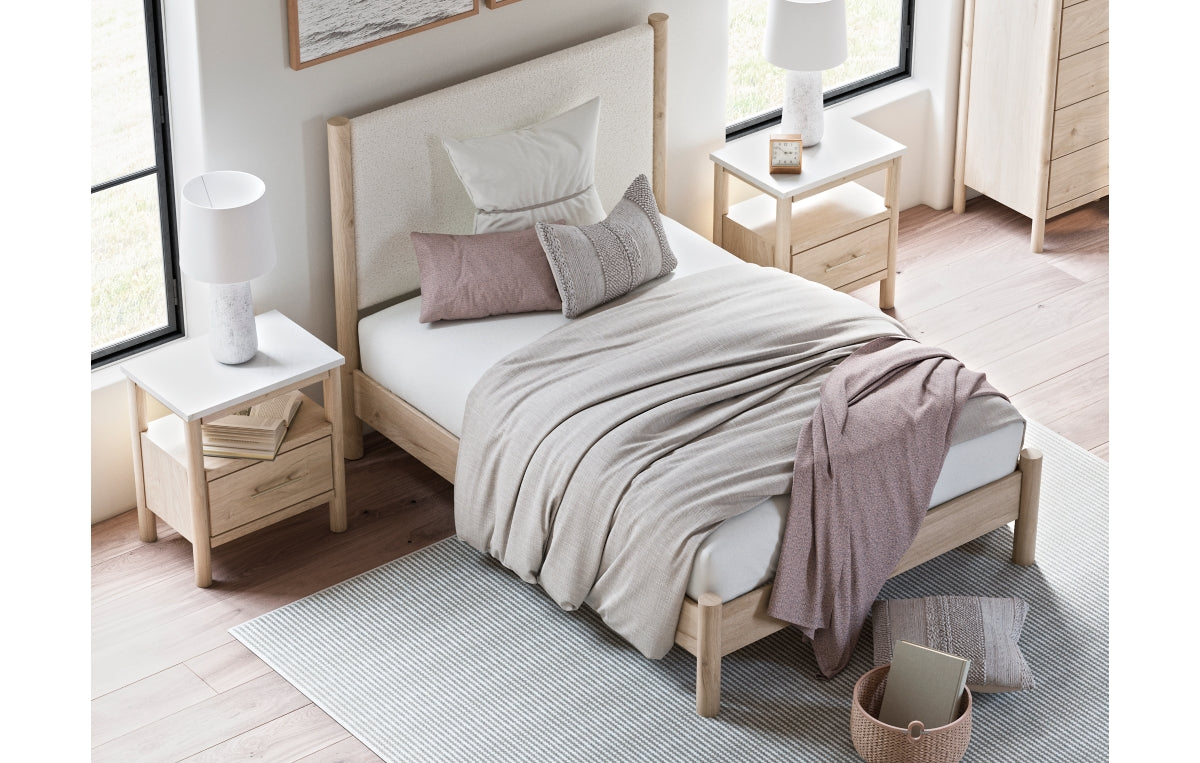 Cadmori Full Upholstered Panel Bed