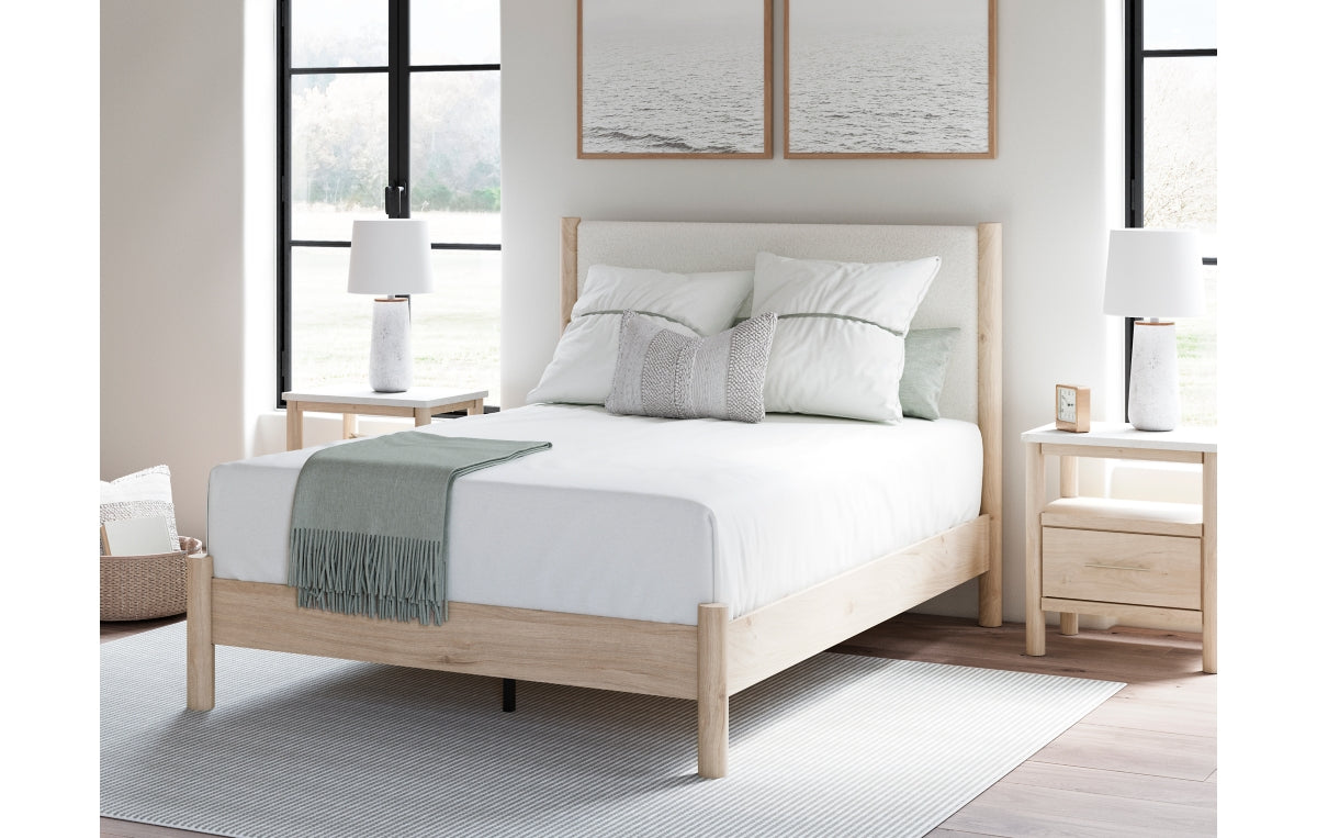 Cadmori Queen Upholstered Panel Bed