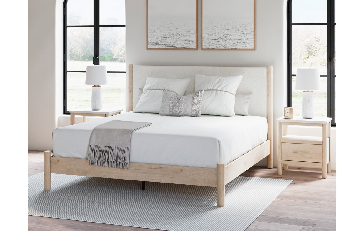 Cadmori King Upholstered Panel Bed