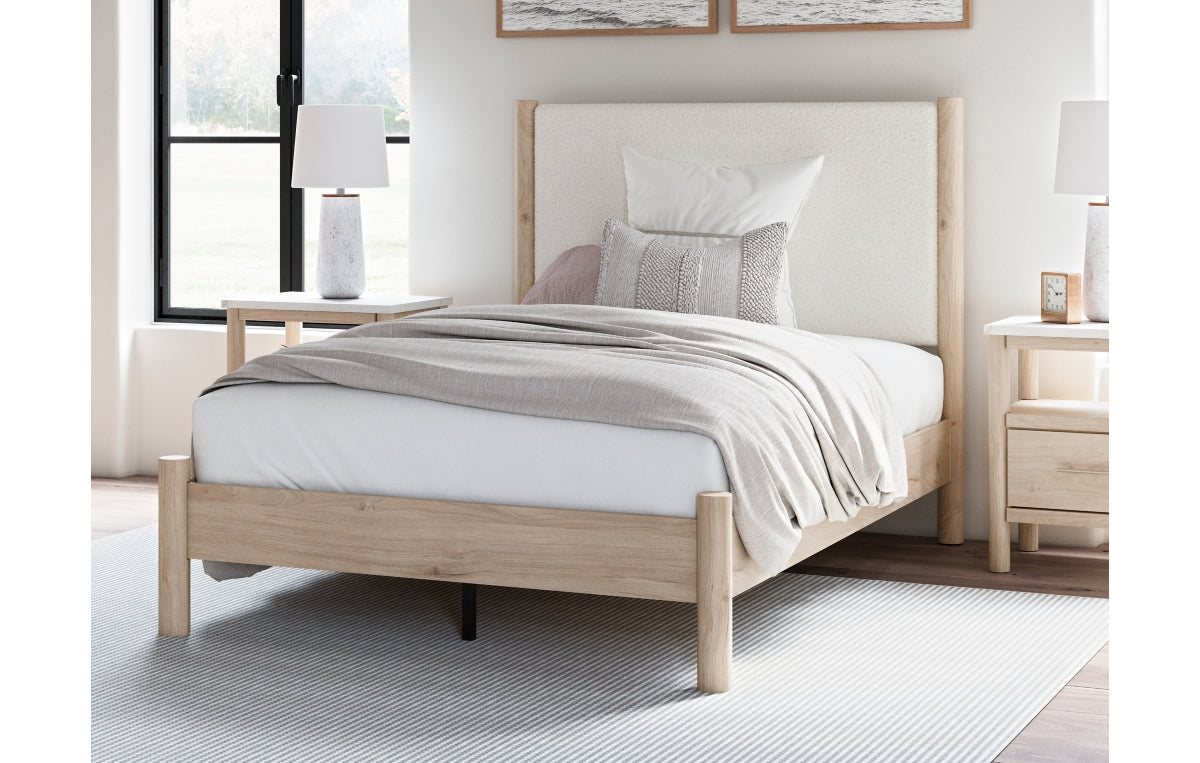Cadmori Full Upholstered Panel Bed