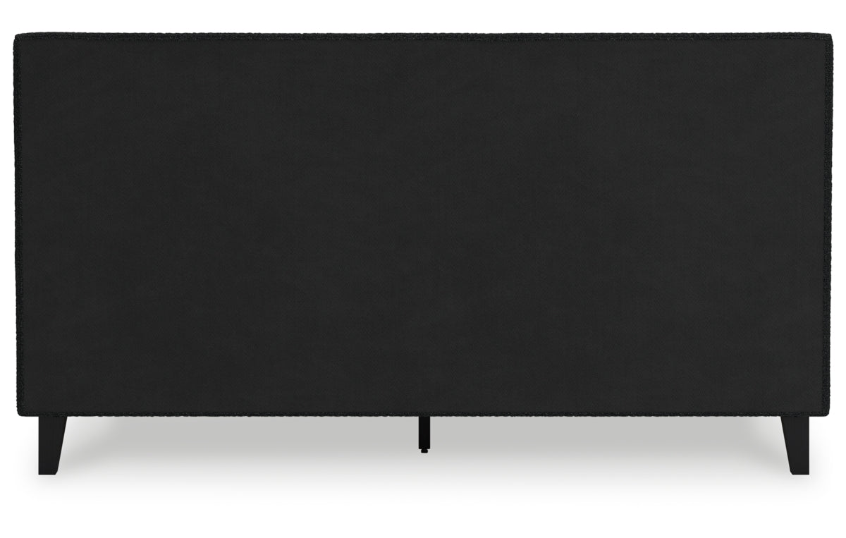 Cadmori King Upholstered Bed with Mirrored Dresser