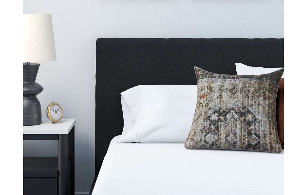 Cadmori King Upholstered Bed with Mirrored Dresser