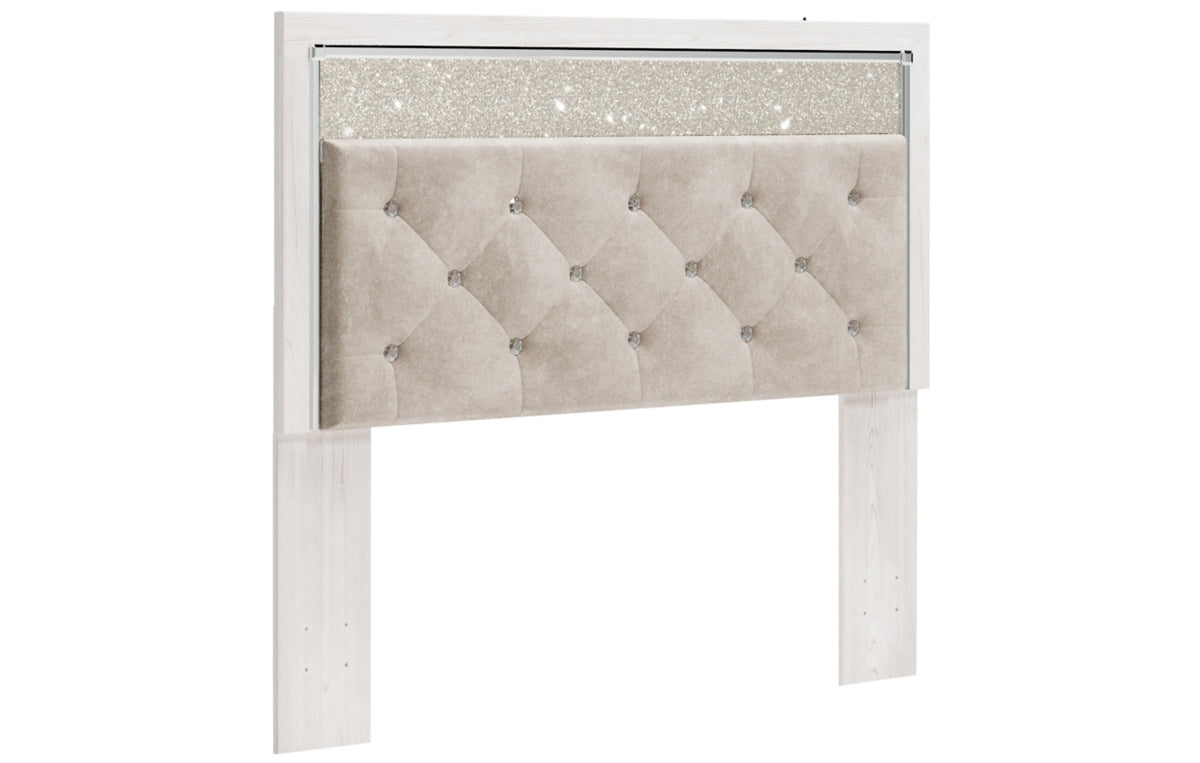 Altyra Queen Panel Headboard with Mirrored Dresser, Chest and Nightstand