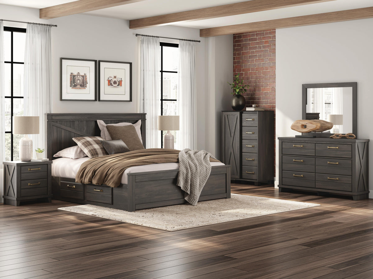 Vonitta Bay King Panel Bed with Storage