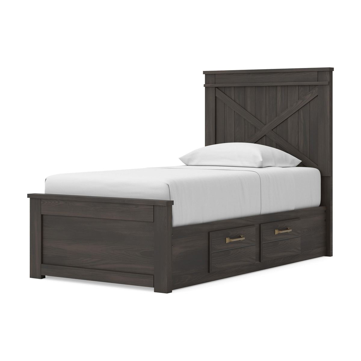 Vonitta Bay Twin Panel Bed with 2 Sided Storage