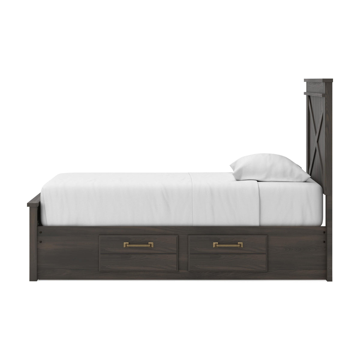 Vonitta Bay Twin Panel Bed with 2 Sided Storage