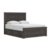 Vonitta Bay Queen Panel Bed with 2 Sided Storage