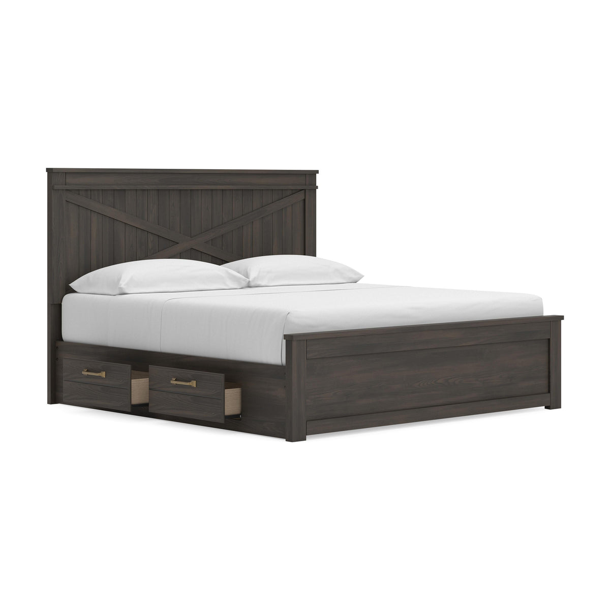 Vonitta Bay King Panel Platform Bed with Storage