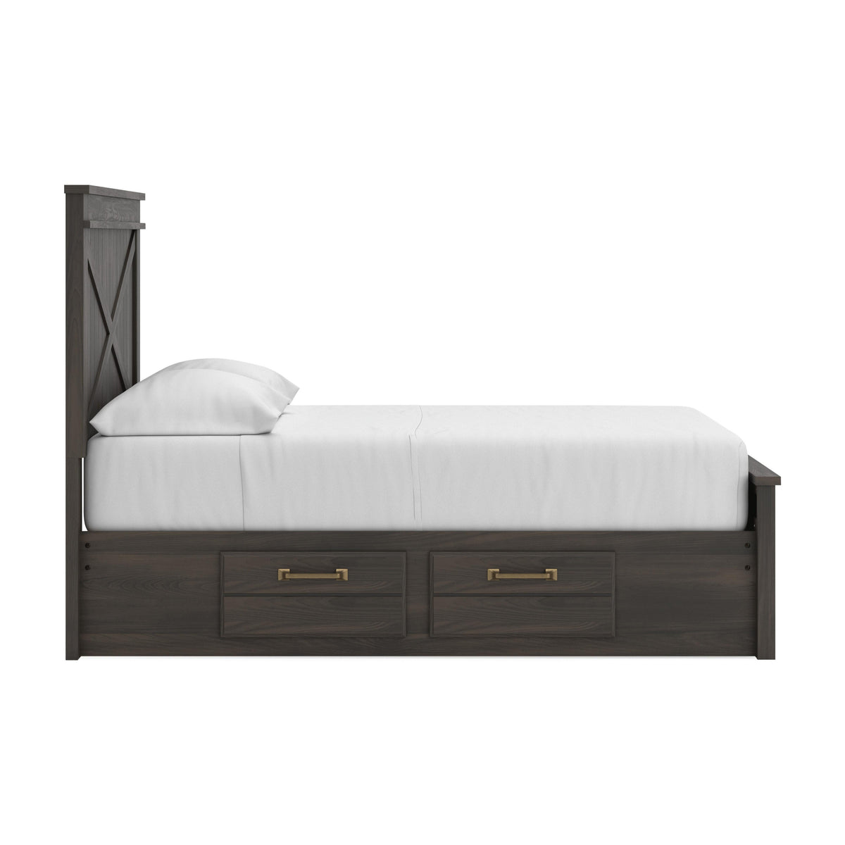 Vonitta Bay Full Panel Bed with 2 Sided Storage