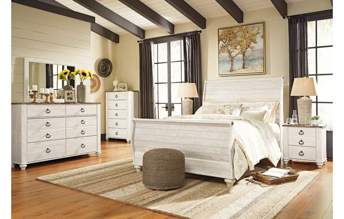 Willowton Queen Sleigh Bed