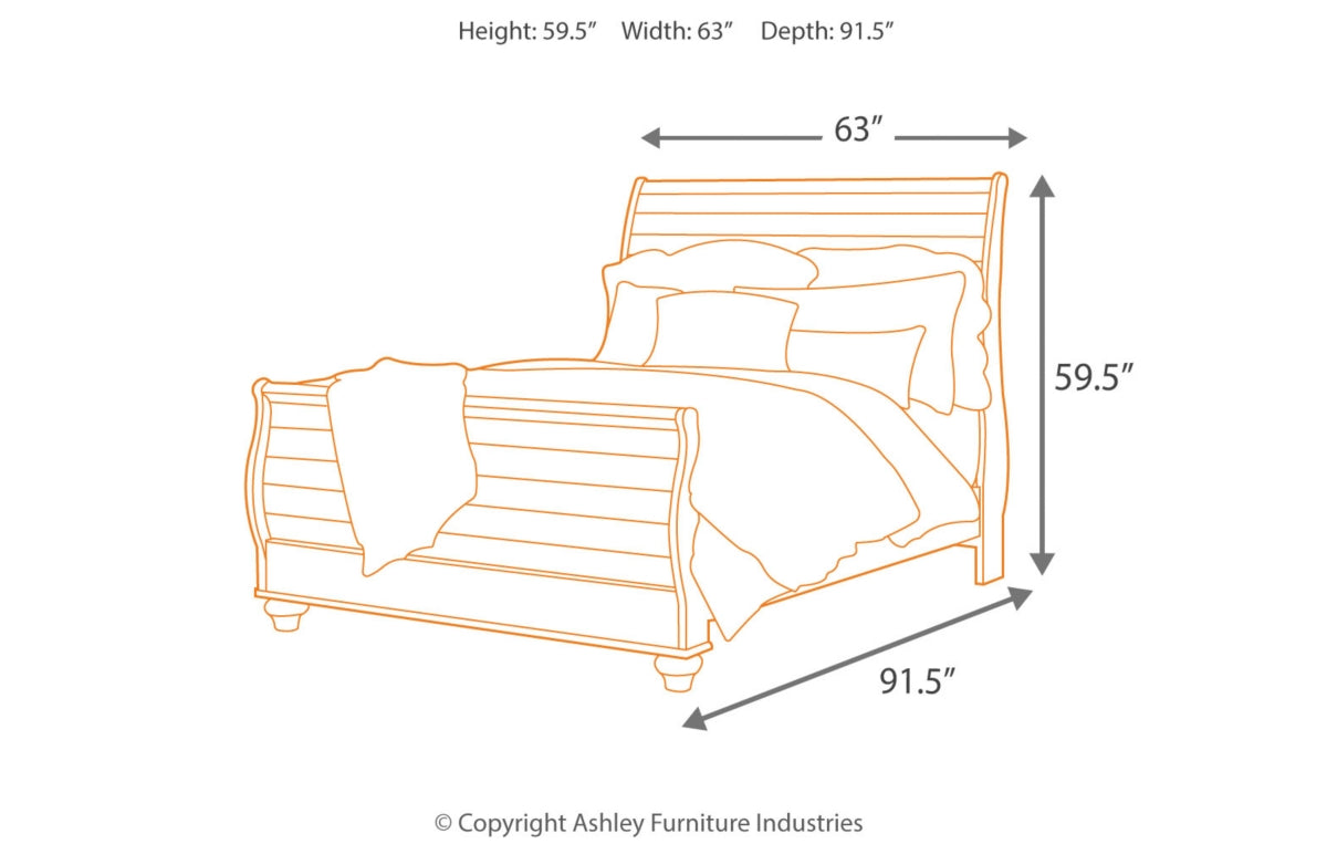 Willowton Queen Sleigh Bed