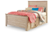 Willowton Twin Panel Bed with 2 Storage Drawers
