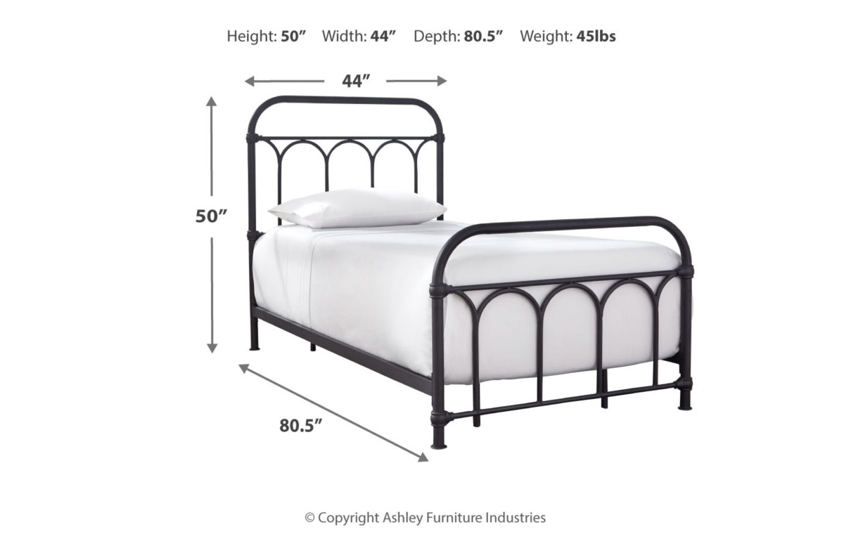 Nashburg Twin Metal Bed