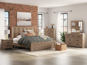 Oliandon King Panel Bed, Dresser, Mirror, Chest and Nightstand
