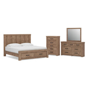 Oliandon King Panel Storage Bed, Dresser, Mirror and Chest