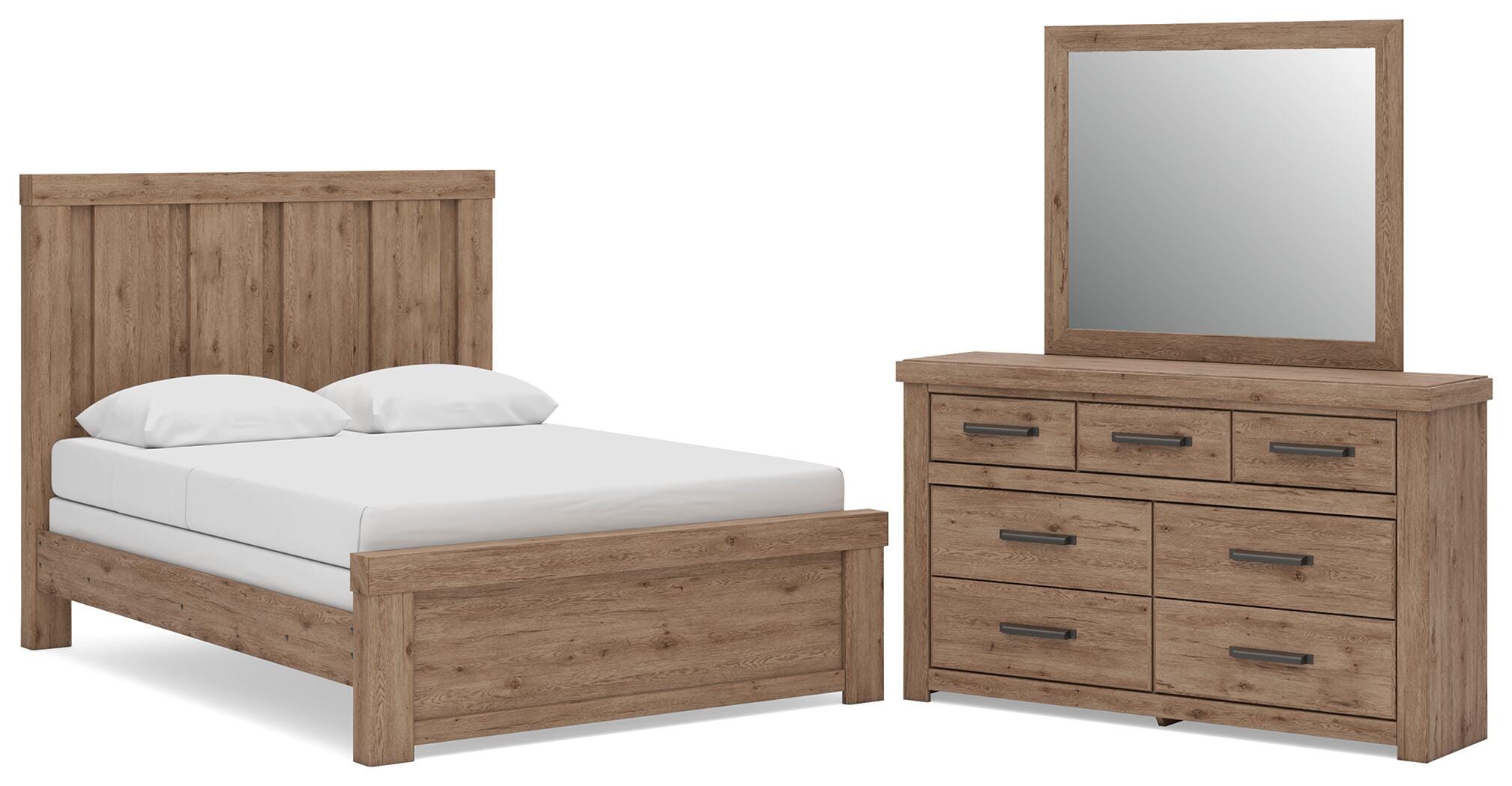 Oliandon Queen Panel Bed, Dresser and Mirror