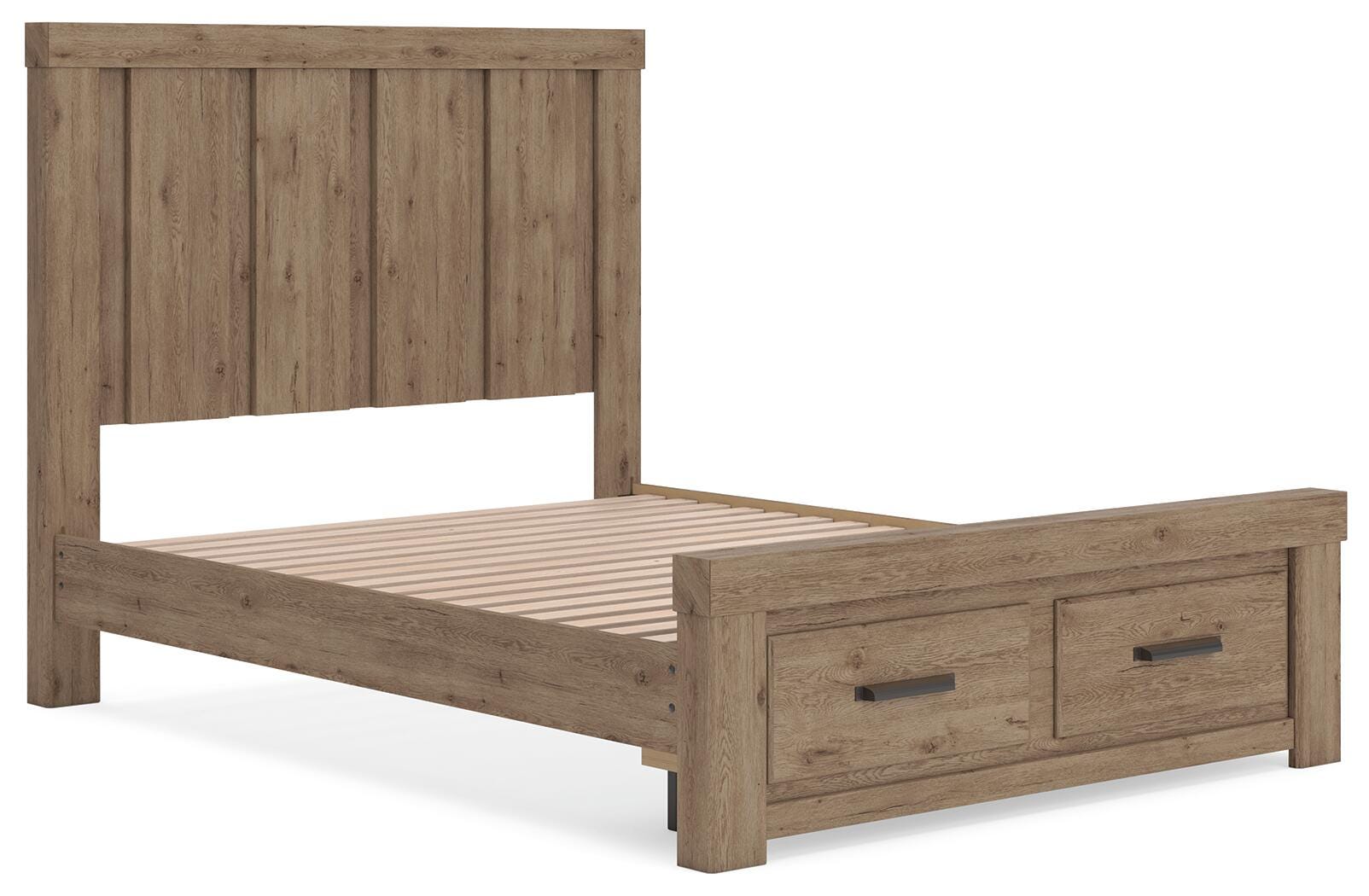 Oliandon Queen Panel Storage Bed, Dresser, Mirror and Chest