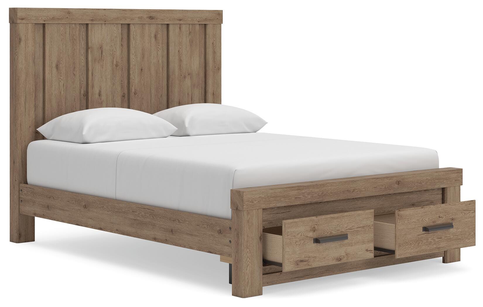 Oliandon Queen Panel Storage Bed. Dresser, Mirror and Nightstand