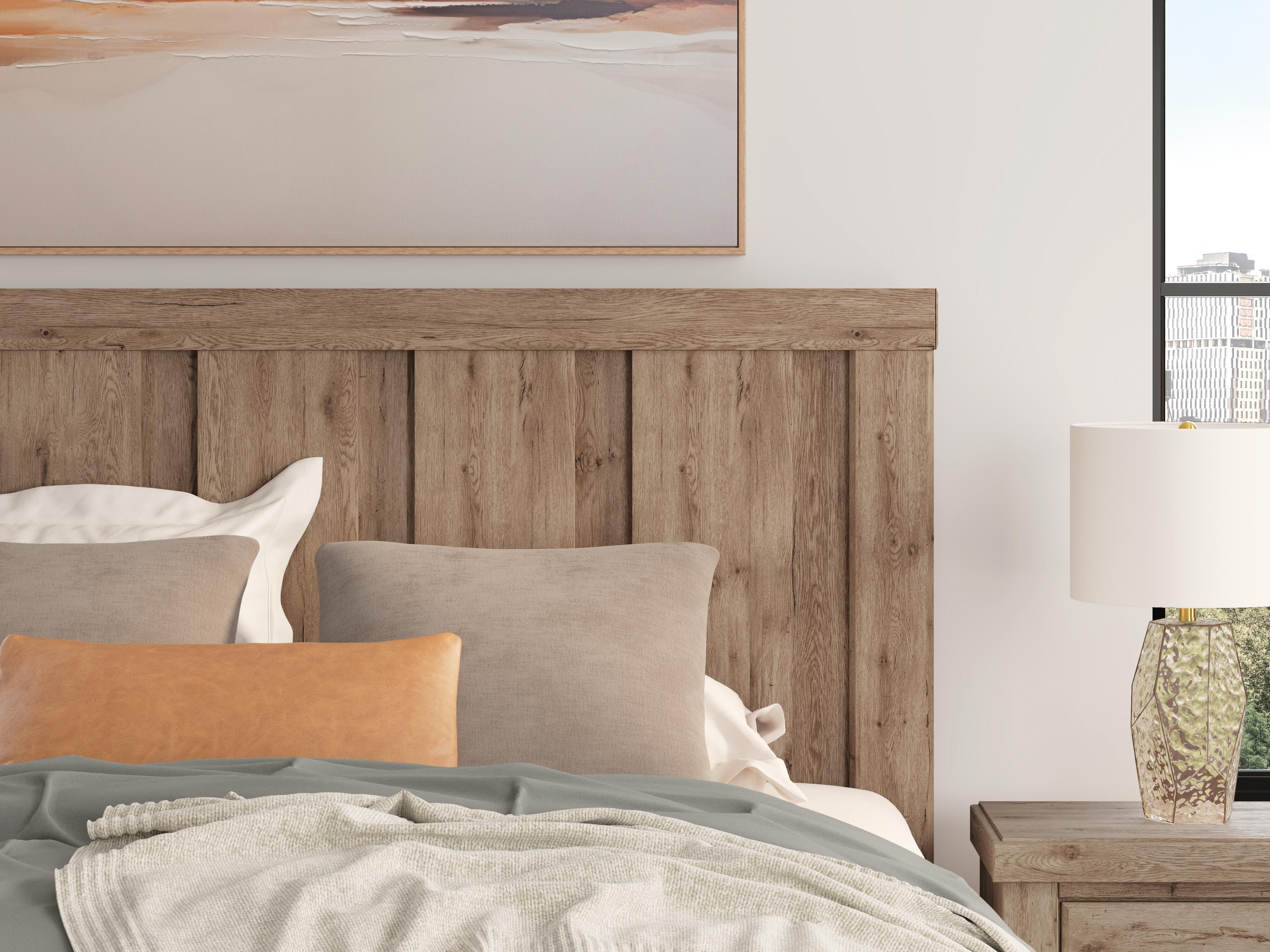 Oliandon King Panel Bed. Dresser, Mirror and Nightstand