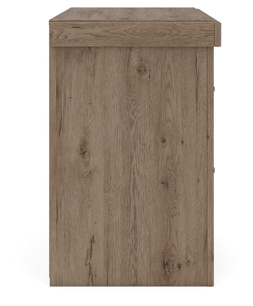 Oliandon King Panel Storage Bed. Dresser, Mirror and Nightstand