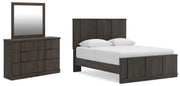 Shaehartin Queen Panel Platform Bed, Dresser and Mirror
