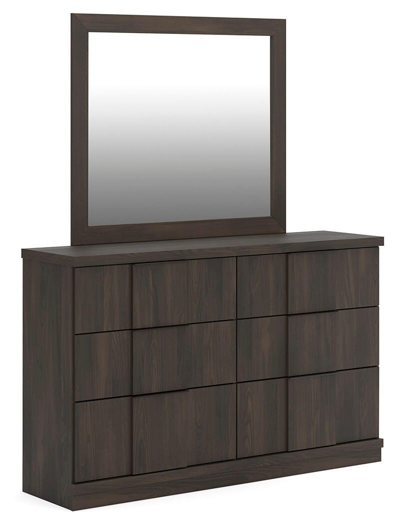Shaehartin Queen Panel Bed, Dresser and Mirror