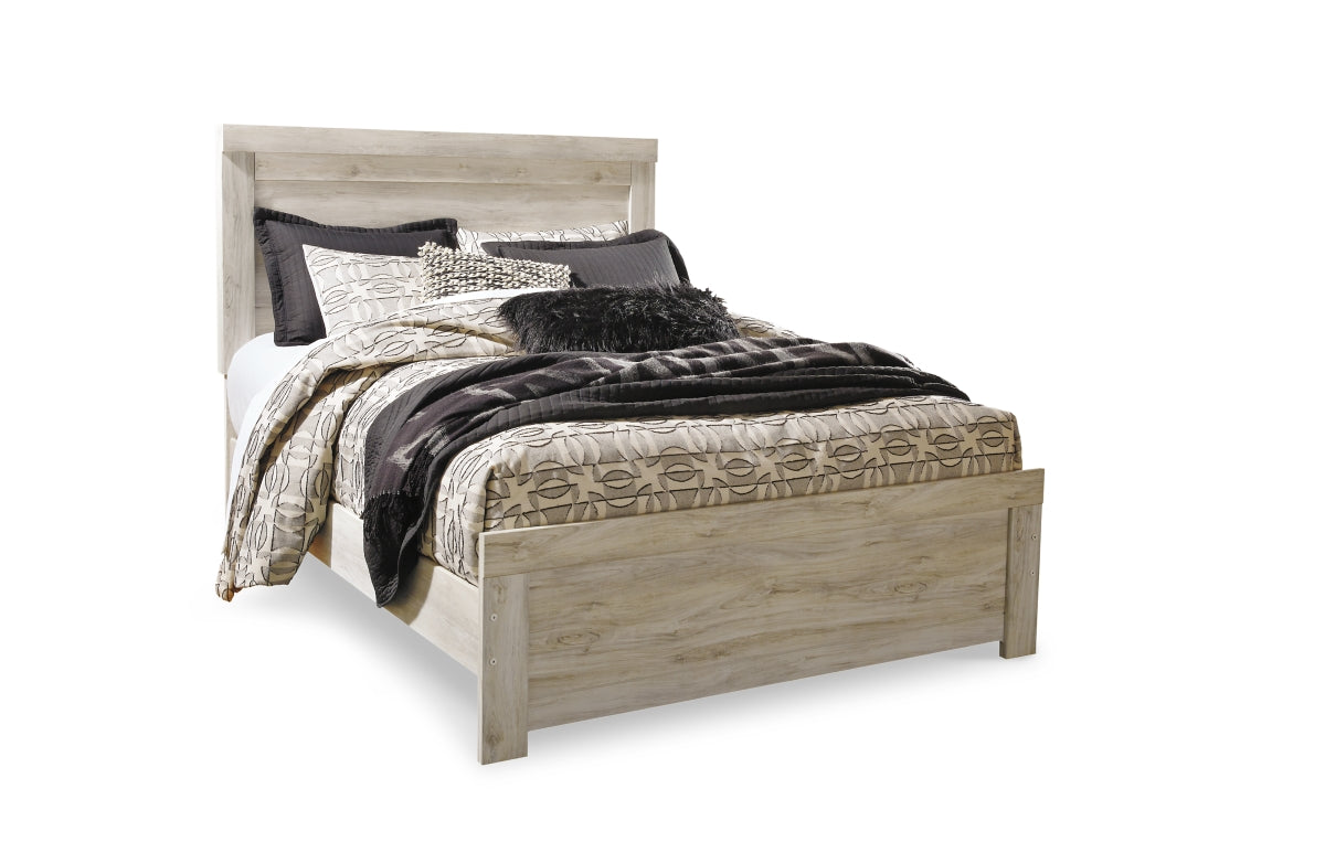 Bellaby Queen Panel Bed with Mirrored Dresser, Chest and Nightstand