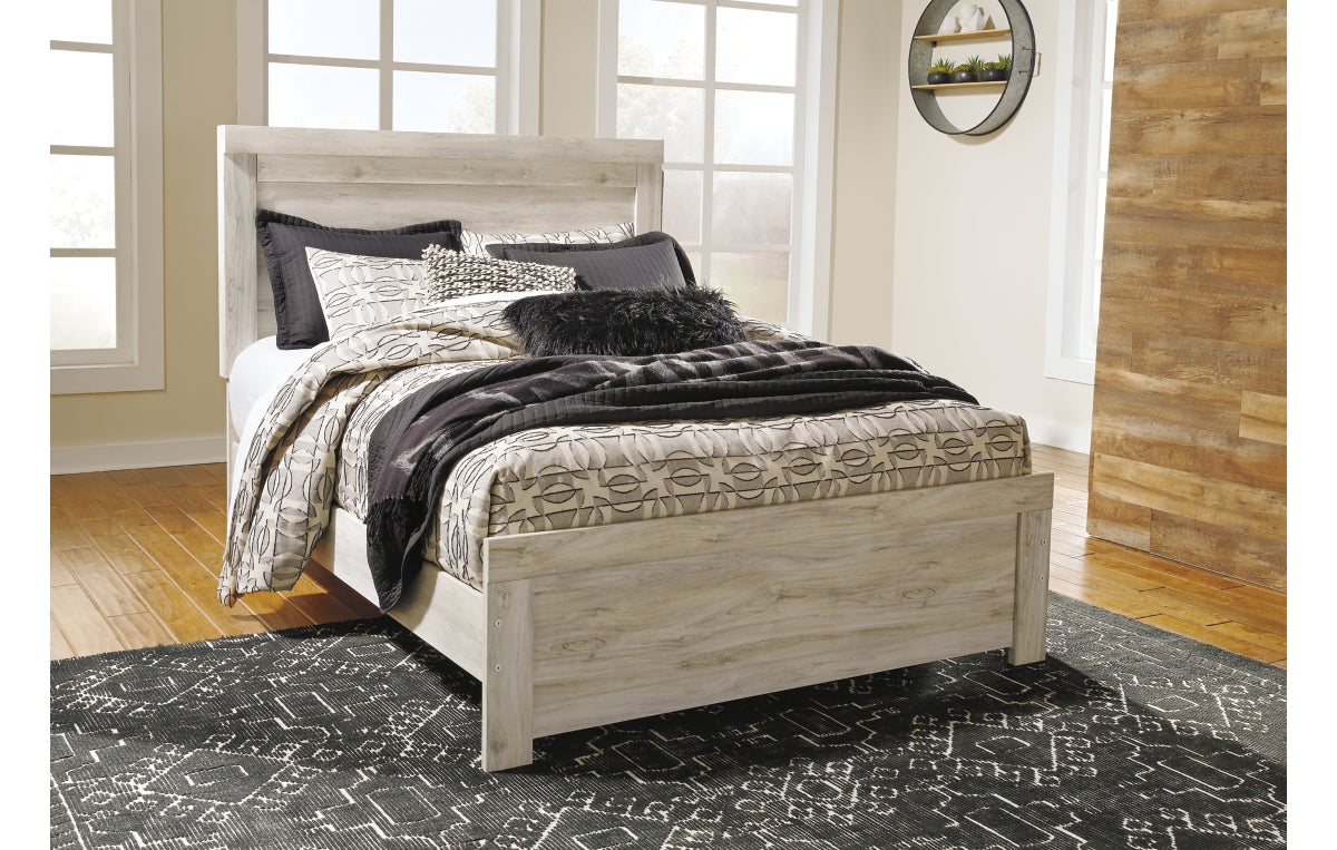 Bellaby King Panel Bed with Mirrored Dresser