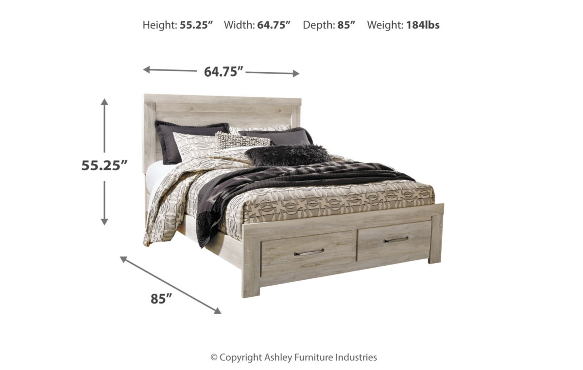 Bellaby Queen Platform Bed with 2 Storage Drawers