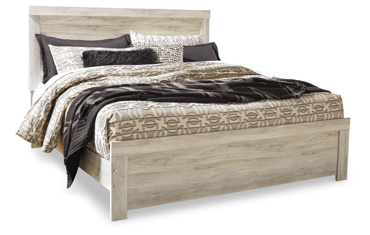 Bellaby King Panel Bed with Mirrored Dresser