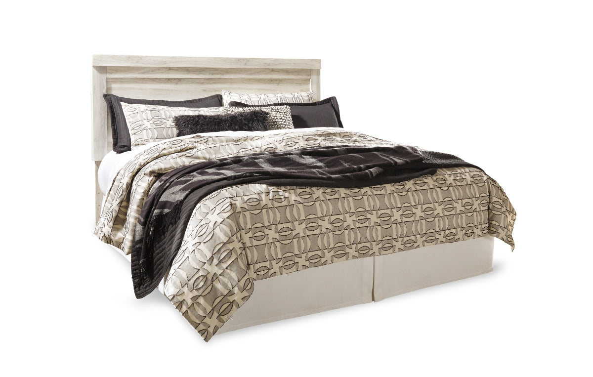 Bellaby King Panel Headboard with Mirrored Dresser, Chest and Nightstand