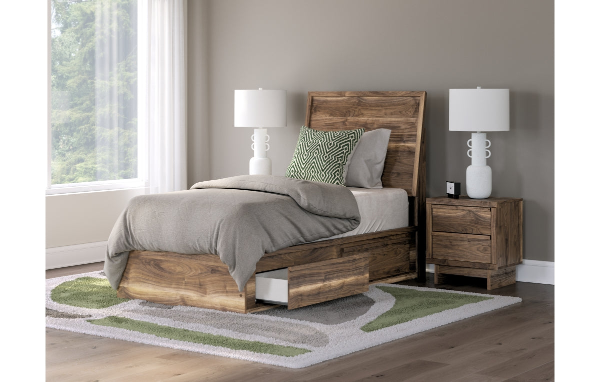 Chirason Twin Panel Bed with Storage
