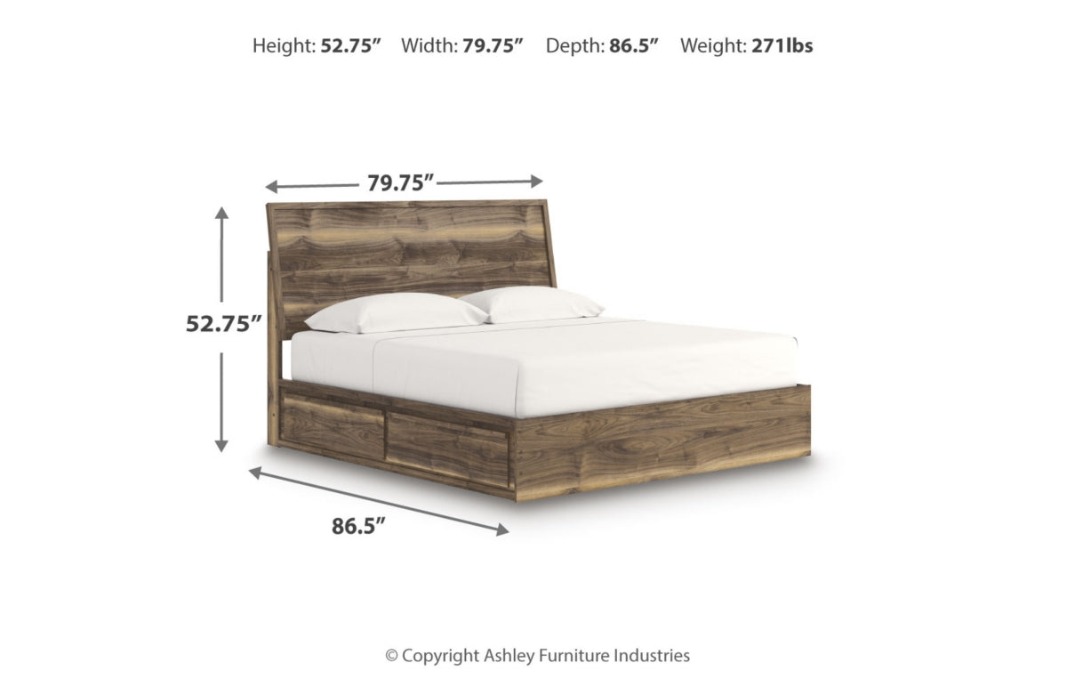 Chirason King Panel Bed with Storage