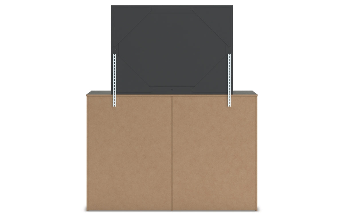Fraluna Queen Panel Storage Bed, Dresser, Mirror, Chest and Nightstand