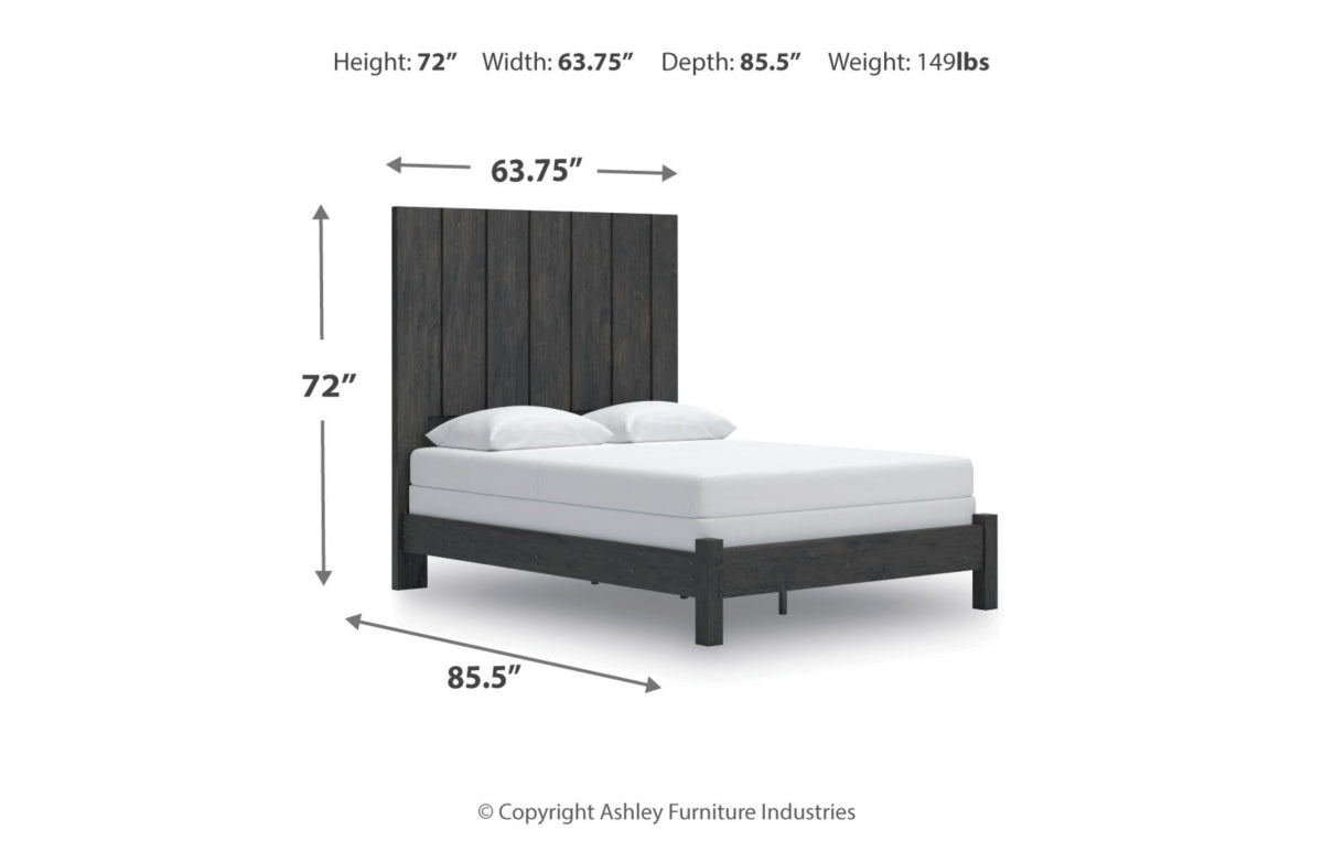 Fraluna Queen Panel Bed with Mirrored Dresser