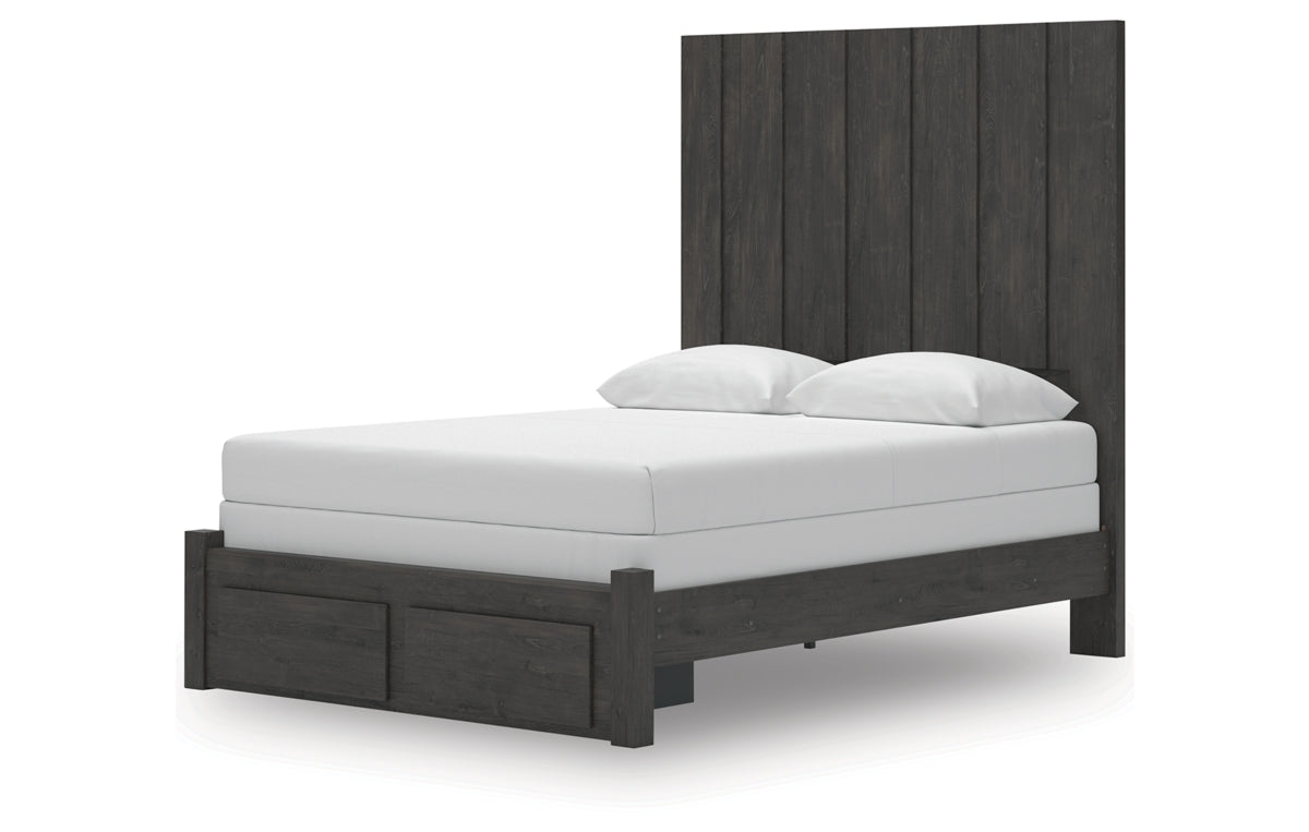 Fraluna Queen Panel Storage Bed with Mirrored Dresser and Chest