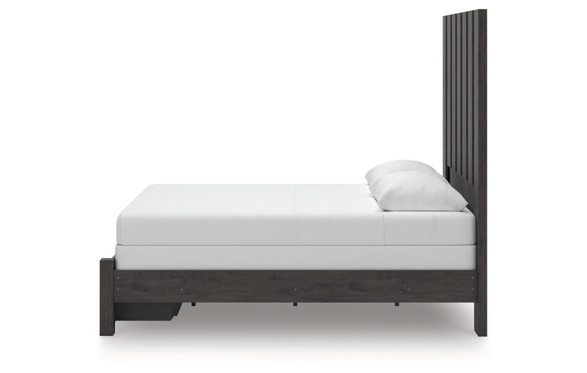 Fraluna Queen Panel Storage Bed, Dresser, Mirror and Chest