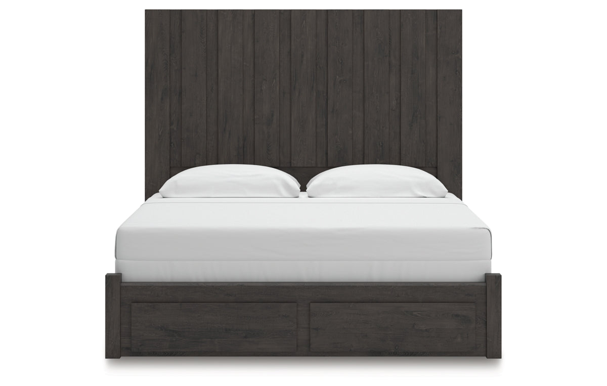 Fraluna King Panel Storage Bed, Dresser, Mirror and Chest