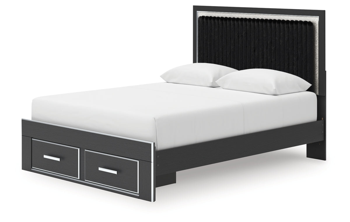Zuraleus Queen Upholstered Panel Platform Storage Bed