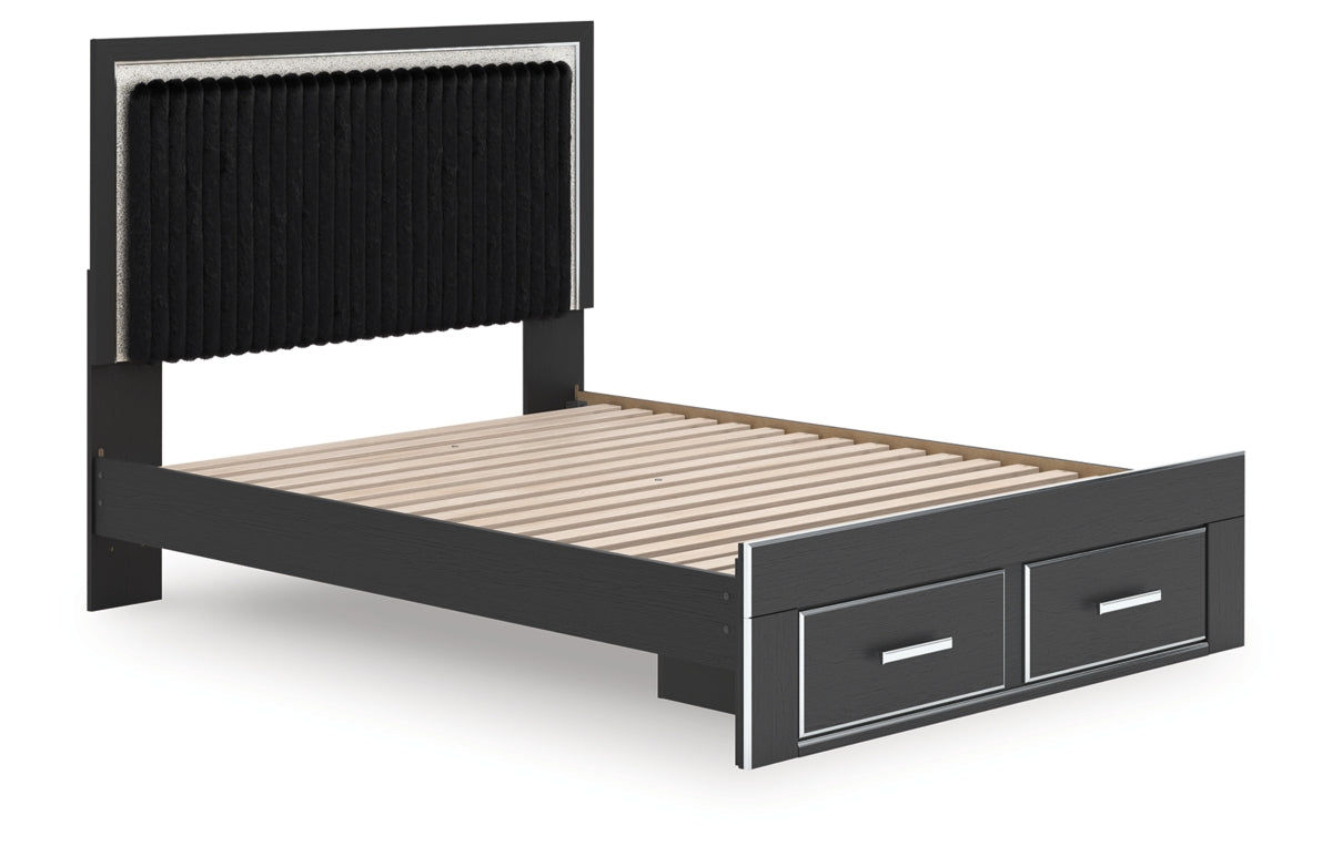 Zuraleus Queen Upholstered Panel Platform Storage Bed