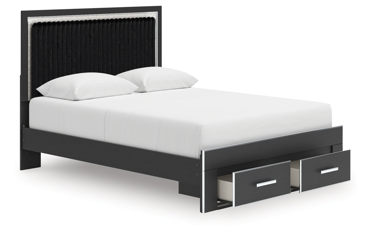 Zuraleus Queen Upholstered Panel Platform Storage Bed