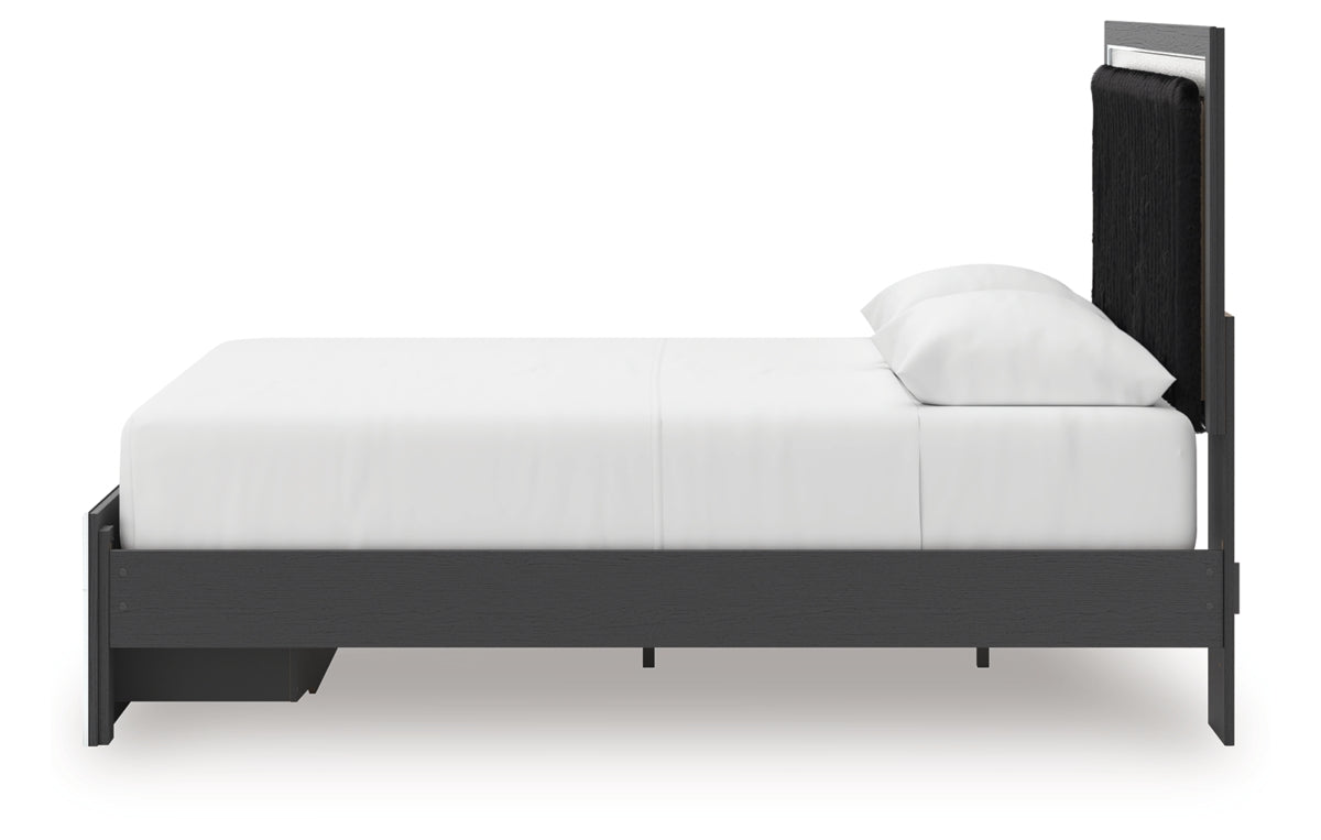 Zuraleus Queen Upholstered Panel Platform Storage Bed