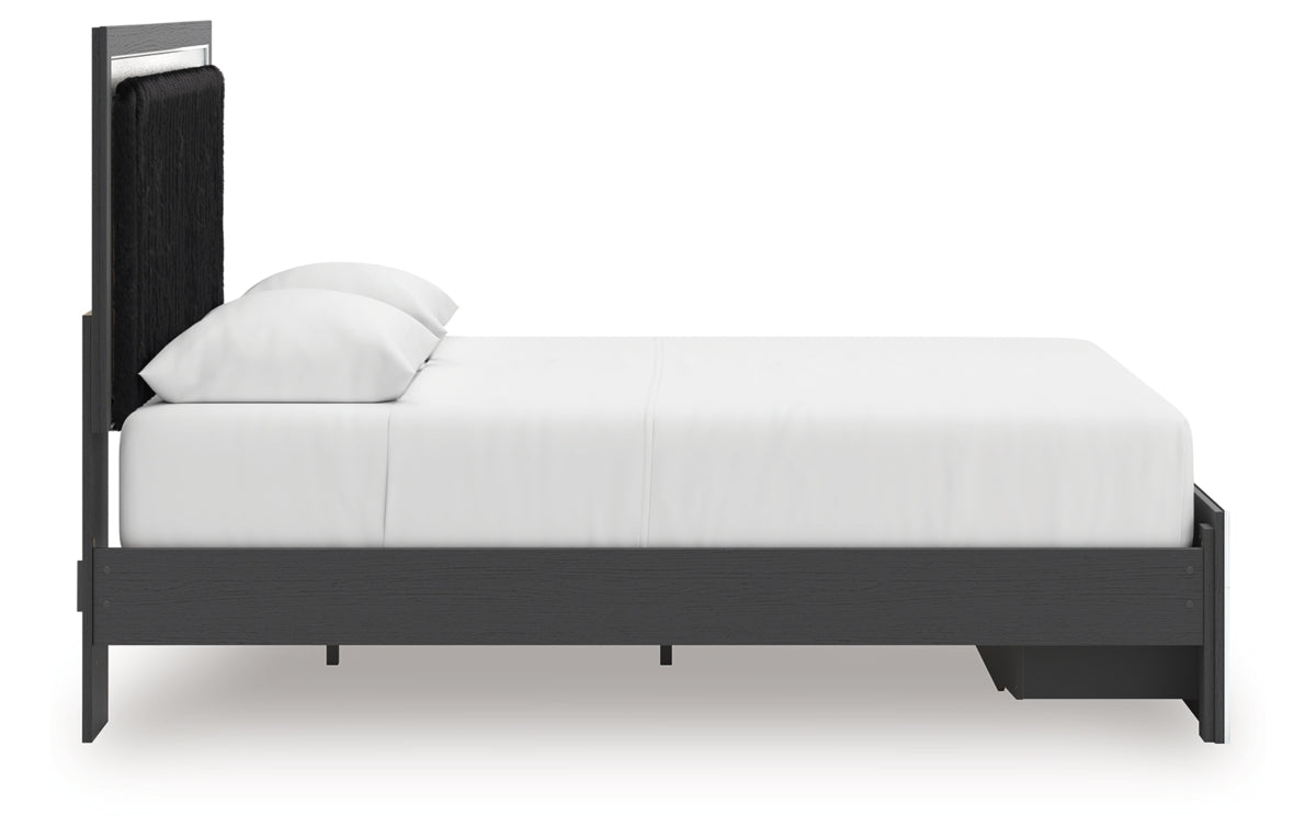 Zuraleus Queen Upholstered Panel Platform Storage Bed