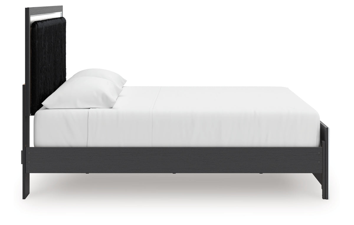Zuraleus King Upholstered Panel Platform Bed