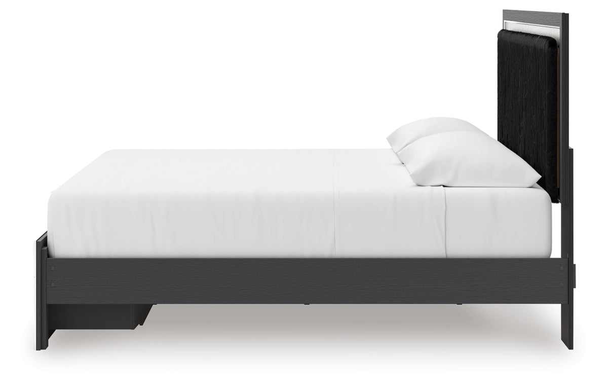 Zuraleus King Upholstered Panel Platform Storage Bed