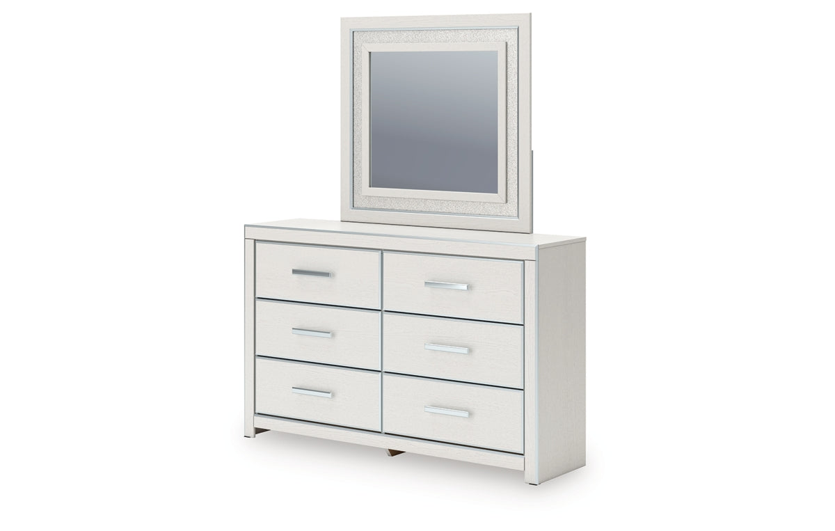 Zuraleus King Upholstered Bed, Dresser, Mirror and Chest