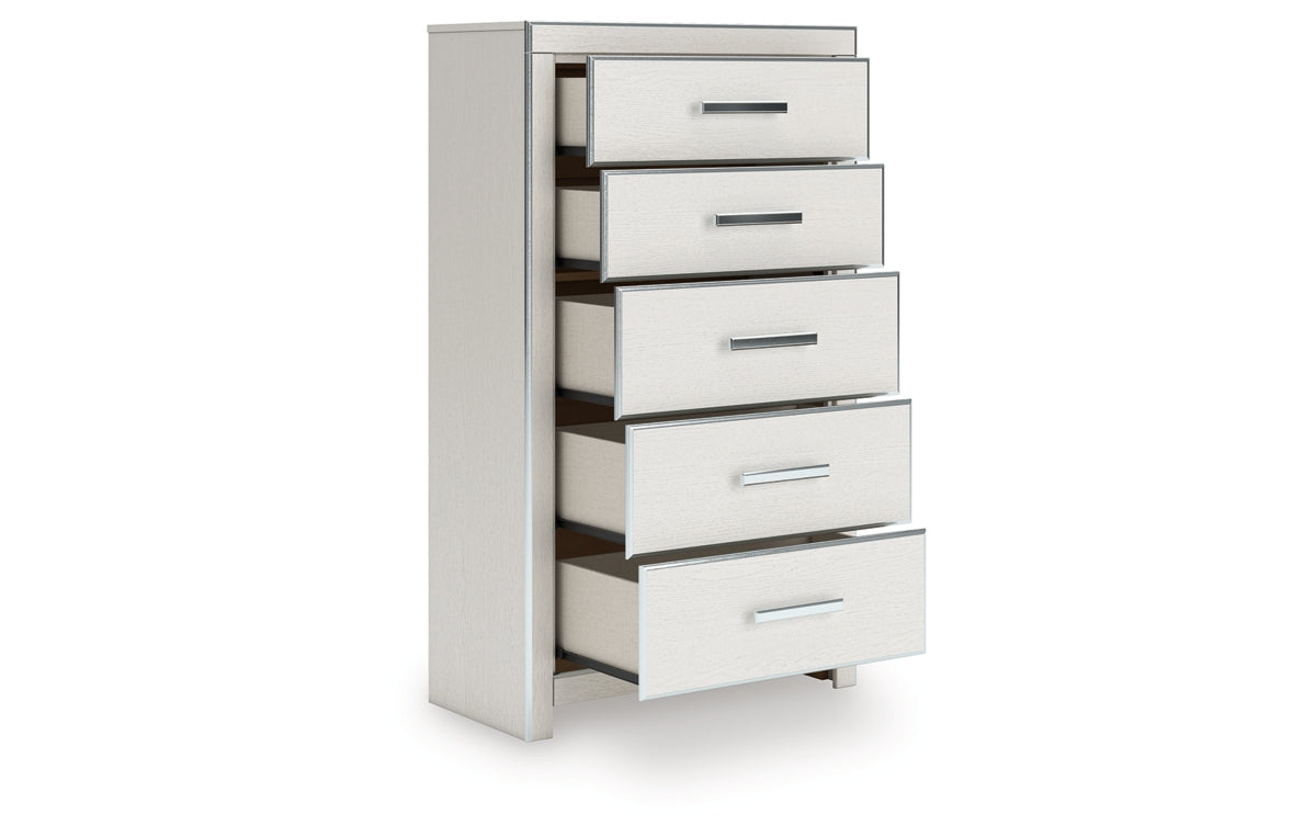 Zuraleus King Upholstered Bed, Dresser, Mirror and Chest